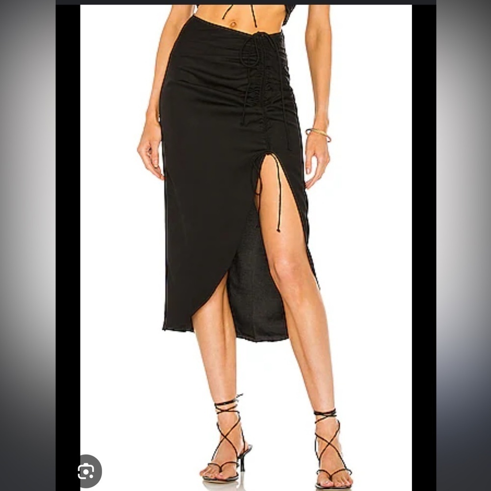 NBD Laraya Midi Skirt in Black Size Medium